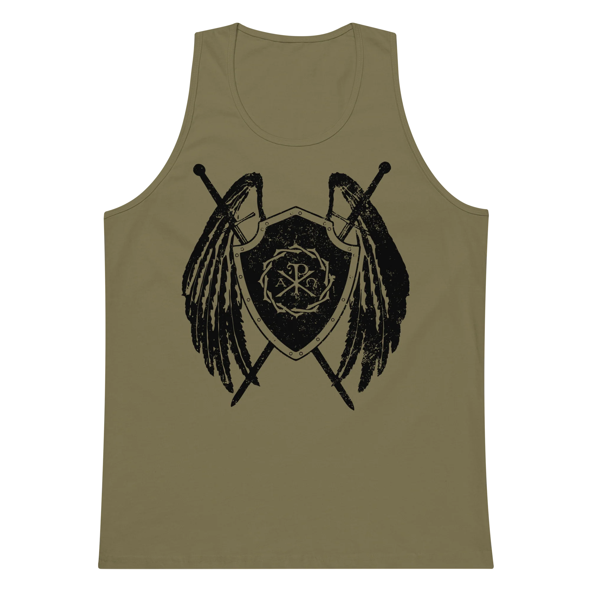 Sanctus Crest Men’s Premium Tank Top - Image 4